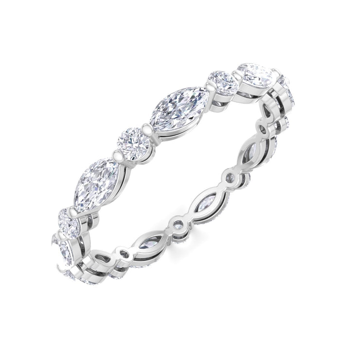 ROUND - MARQUISE ETERNITY BAND RING