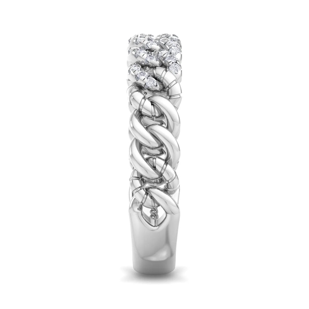 Grace Chain Silver Ring  – Heera One