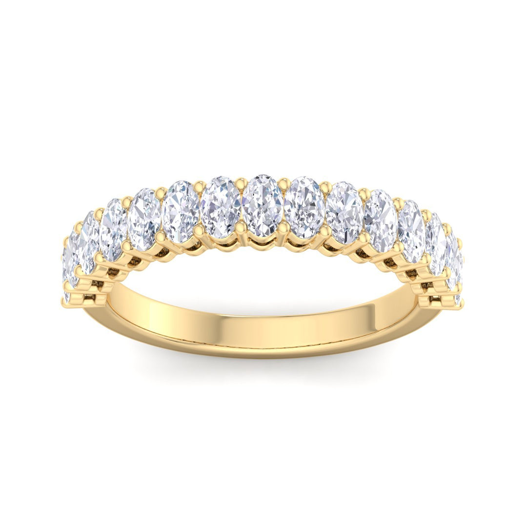 OVAL Diamond Half Eternity Band Ring