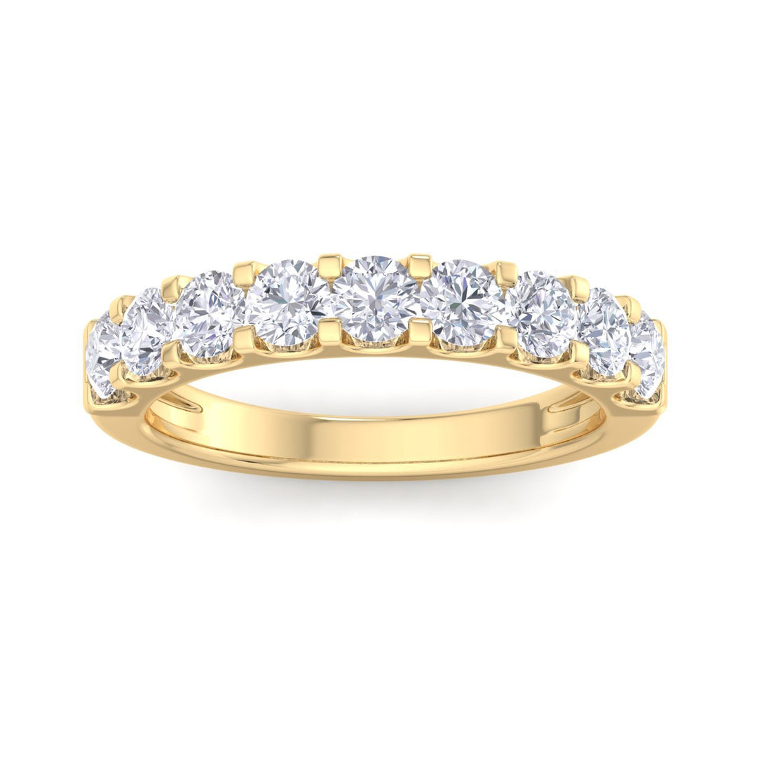 ROUND DIAMOND HALF ETERNITY BAND RING