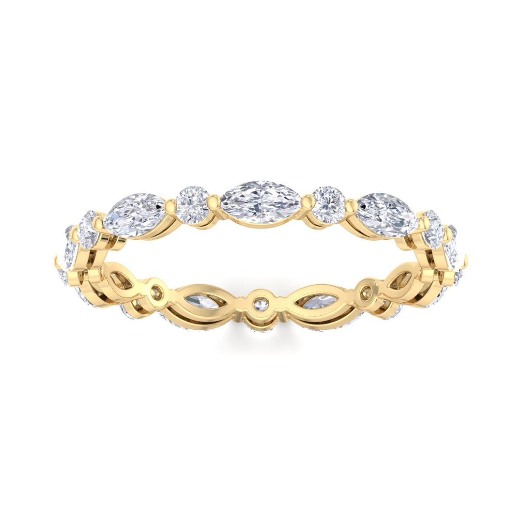 ROUND - MARQUISE ETERNITY BAND RING