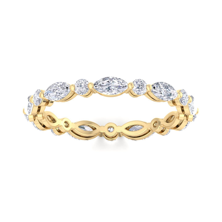 ROUND - MARQUISE ETERNITY BAND RING