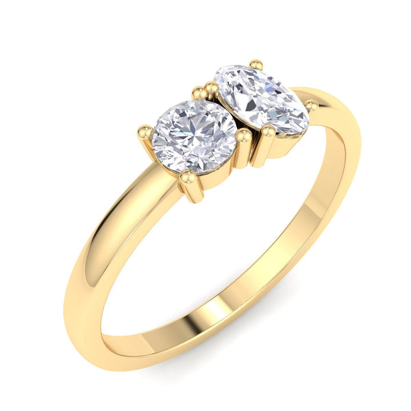 Toi Et Moi Round Oval Ring