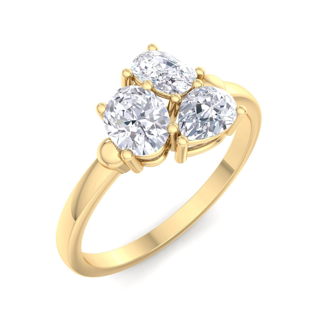 Three Stone Cocktail Diamond Ring