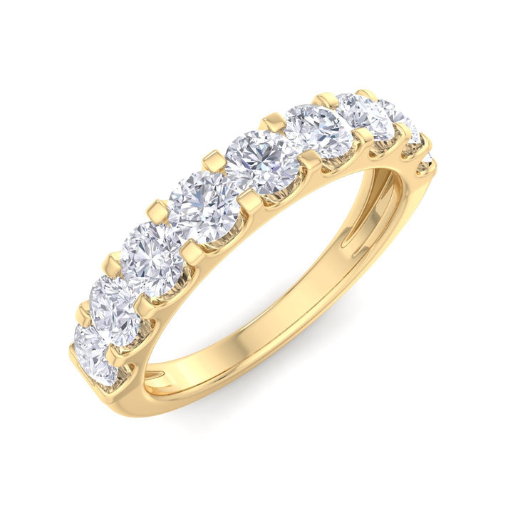 ROUND DIAMOND HALF ETERNITY BAND RING