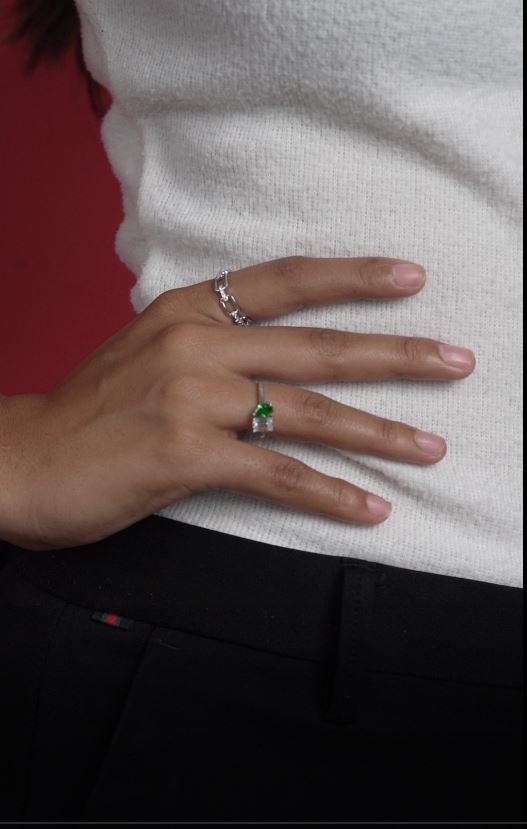 Toi-Et-Moi Peridot Ring