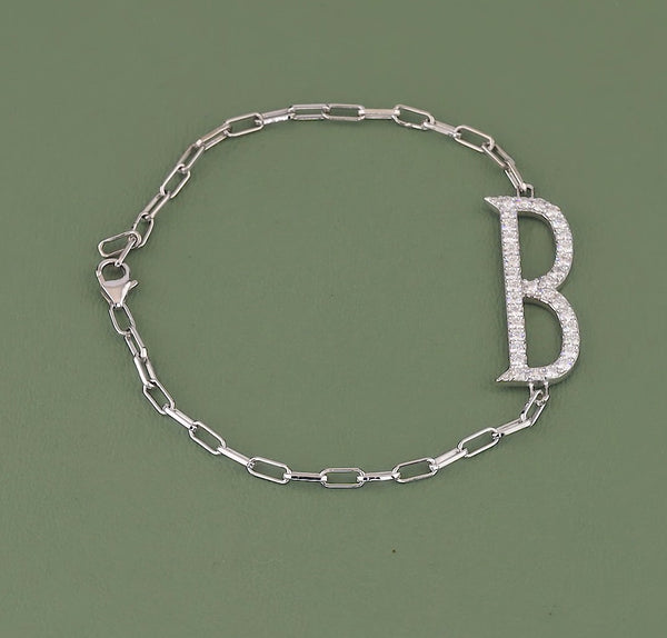 Elongated Alphabets Diamond Bracelet