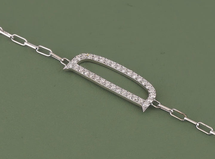 Elongated Alphabets Diamond Bracelet