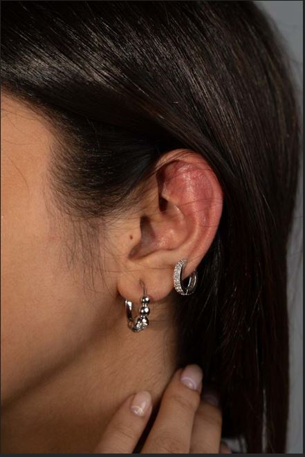 Diamond Buttercup Huggie Earrings