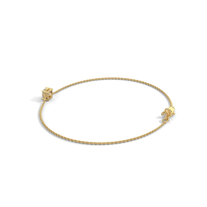 Cushion Diamond Chain Bracelet