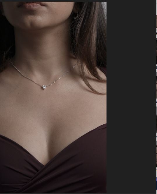 Heart Bezel Set Necklace