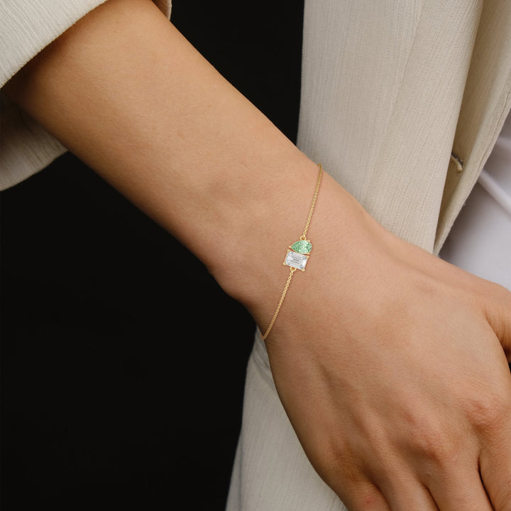 Toi-et-Moi Peridot Bracelet