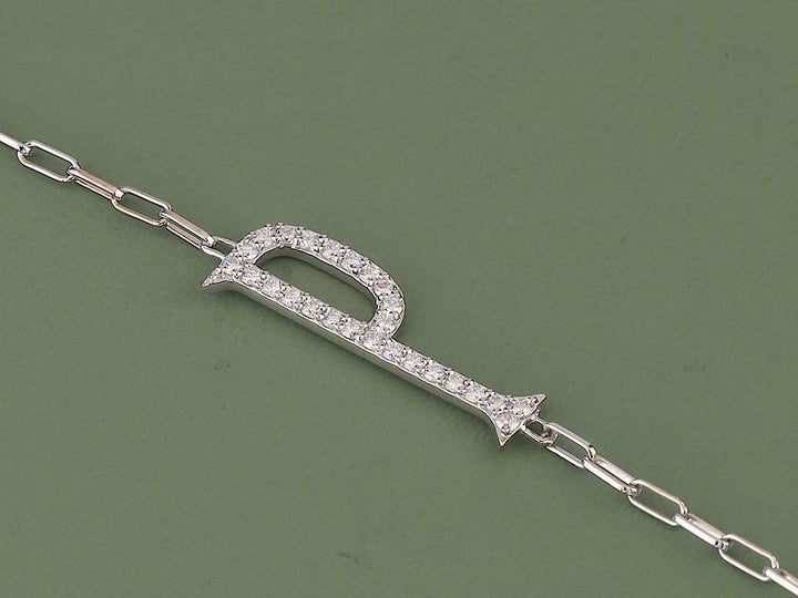 Elongated Alphabets Diamond Bracelet