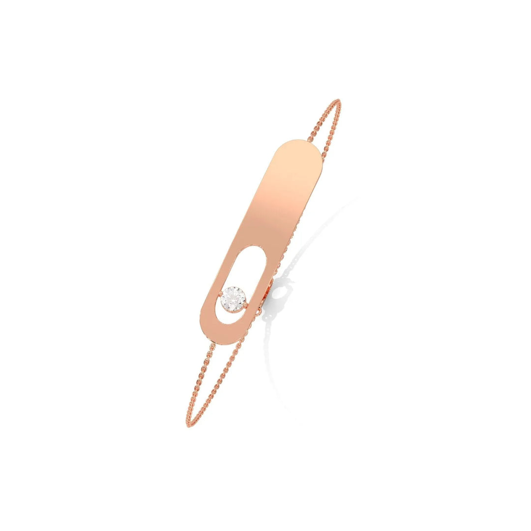 Clean Slate Classic Diamond Rose Gold Bracelet  – Heera One