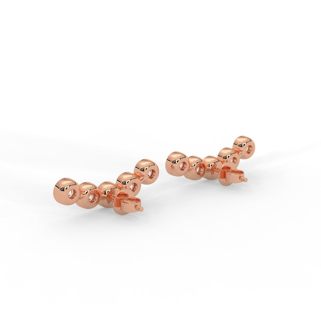 Ear-climbers Diamond earrings (BEZEL SETTING)