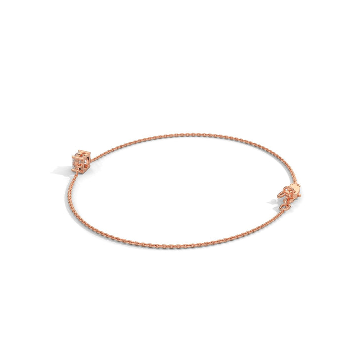 Cushion Diamond Chain Bracelet