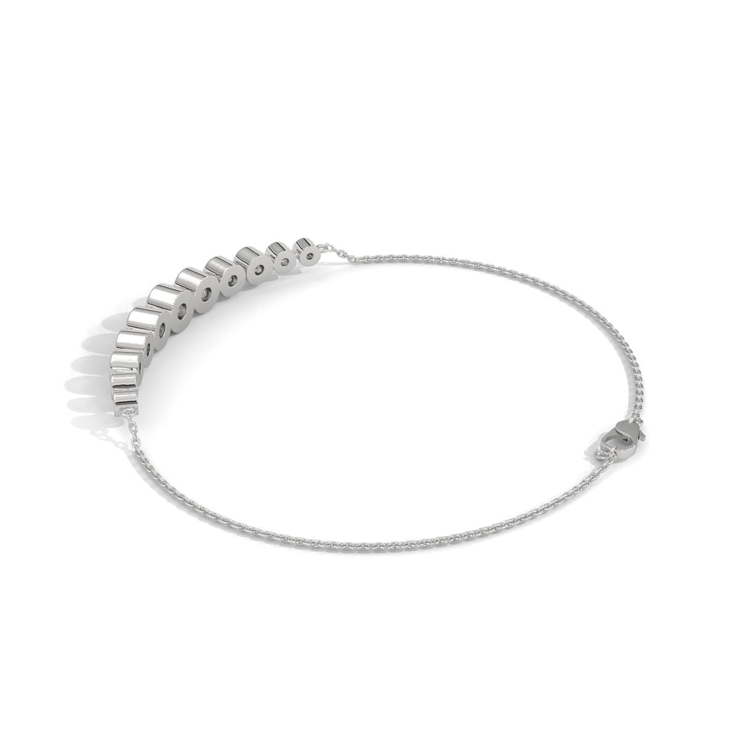 Graduated Diamond Bezel Bar Bracelet