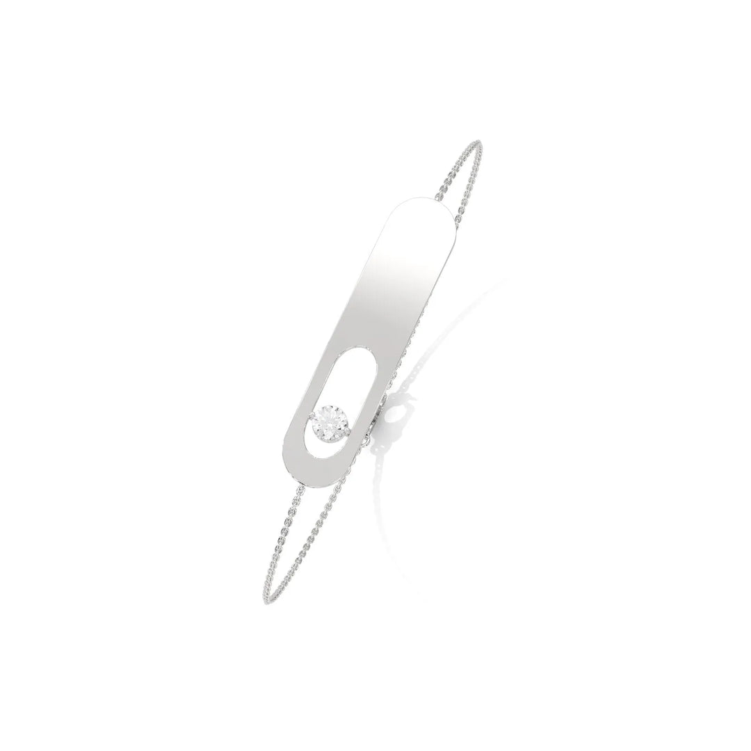 Clean Slate Classic Diamond Silver Bracelet  – Heera One