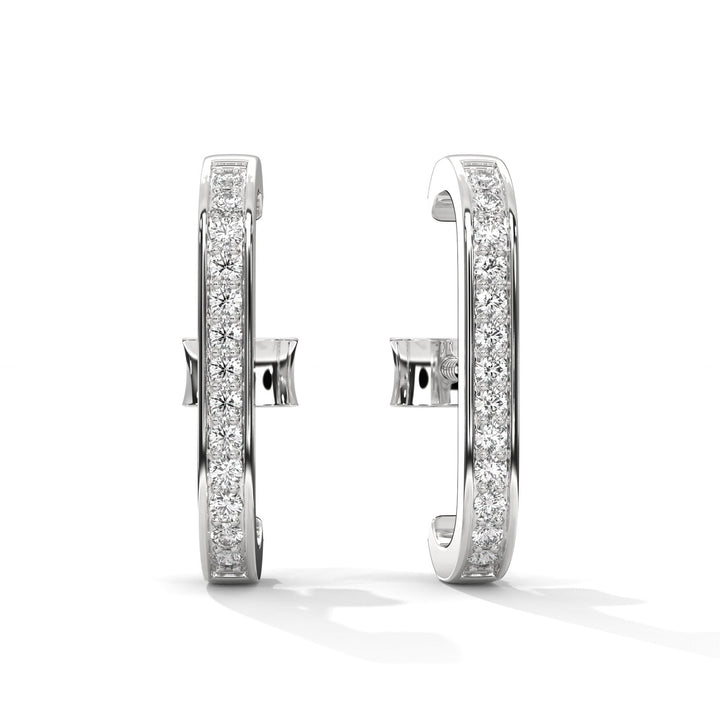 Vertical Diamond Bar Silver Studs – Heera One